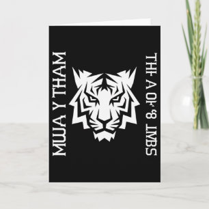 Cartão Arte Muay Thai Tiger De 8 Membros Design De Kickbo