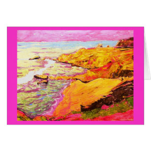 Cartão arte musical de praia