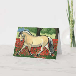 Cartão ARTE norueguesa do CAVALO do fiorde