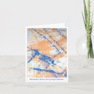 Cartão Arte Notecards da ação da cadeira de rodas