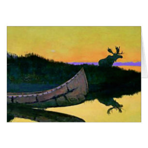 Cartão Arte Ocidental de Frederic Remington “Atendendo ao