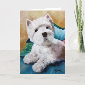 Cartão Arte ocidental do filhote de cachorro do cão de