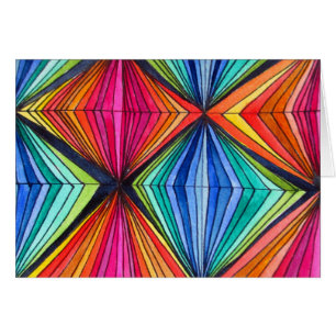 Cartão Arte Óptica Geométrica Arco-íris