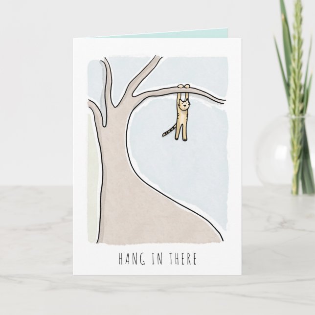 Cartão Arte original segura aí encorajamento (Frente)