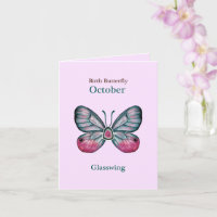 Arte personalizada de borboletas rosa de outubro