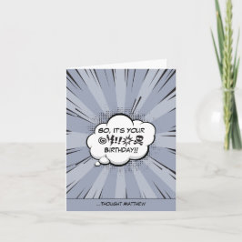 Cartão Arte personalizada de quadrinhos