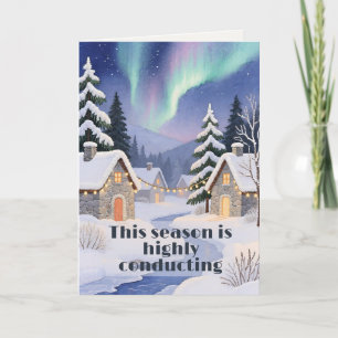 Cartão Arte Pintada com Linha Vale de Inverno Natal Engra