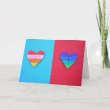 Arte Pop Amor Corações Gêmeos Arco-Íris