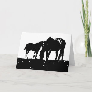 Cartão Arte Pop Cavalos