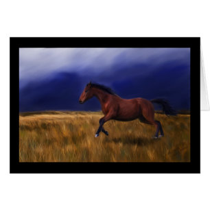 Cartão Arte repentina do cavalo do trovão