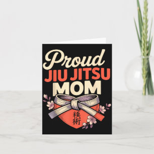 Cartão Arte Retro de Mãe de Jiu Jitsu