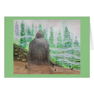 Cartão Arte Sasquatch Bigfoot - "Mestre de Seu Domínio"