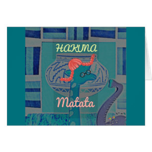 Cartão Arte sobre Girafa Reproduzida: Uma Delícia African