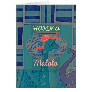 Cartão Arte sobre Girafa Reproduzida: Uma Delícia African