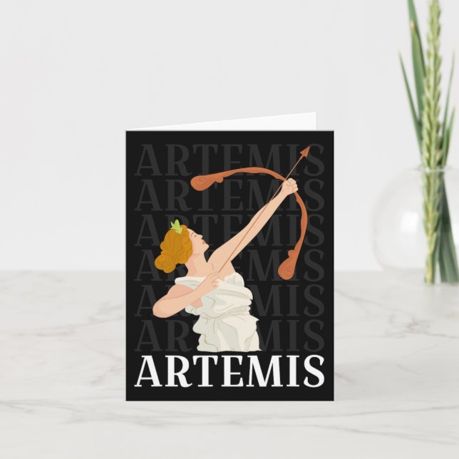 Cartão Artemis Deusa Da Caça E O Mito Grego Da Lua (Frente)