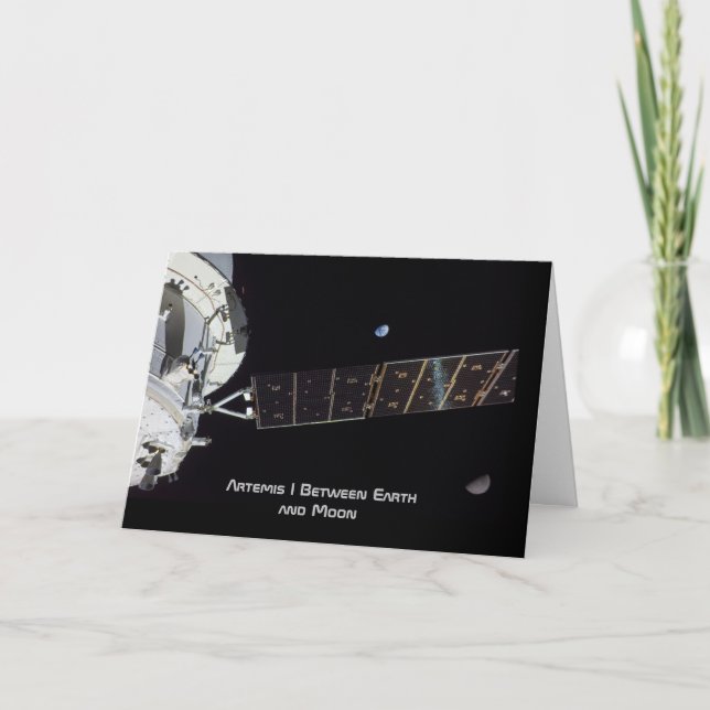 Cartão Artemis I Entre Terra e Lua (Frente)