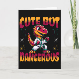 Cartão Artes Marciais Engraçadas Karate Taekwondo Dinossa