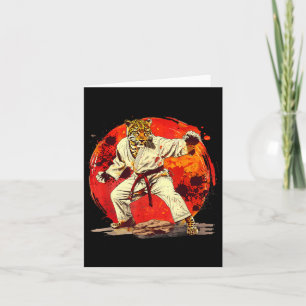 Cartão Artes Marciais Judô Leopardo Natureza Kickboxing T