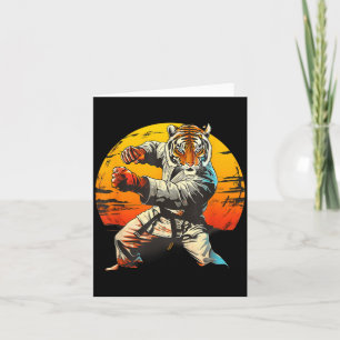 Cartão Artes Marciais Kung Fu Tiger Sunset Taekwondo Mma