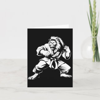Cartão Artes Marciais Leão Desenho de Artes Marciais Kick