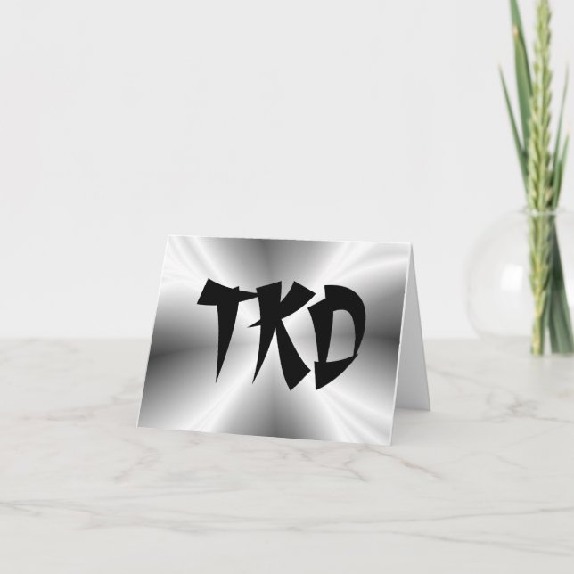 Cartão Artes marciais Prata TKD (Frente)
