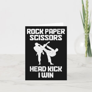 Cartão Artes Marciais - Tesoura de Papel de Rock Taekwond