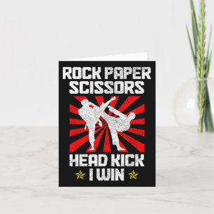Cartão Artes Marciais - Tesoura de Papel de Rock Taekwond