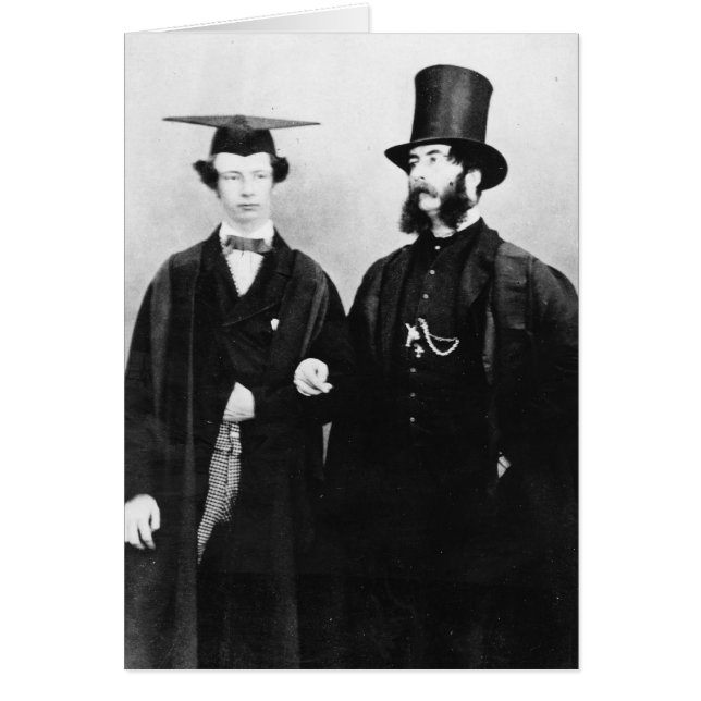 Cartão Arthur Munby e seu pai, c.1851 (Frente)