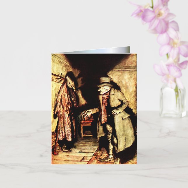 Cartão Arthur Rackham - A Christmas Carol - Grumpy (Orquídea)