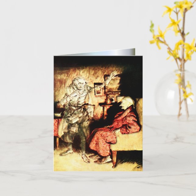 Cartão Arthur Rackham - A Christmas Carol - Scrooge (Flor Amarela)