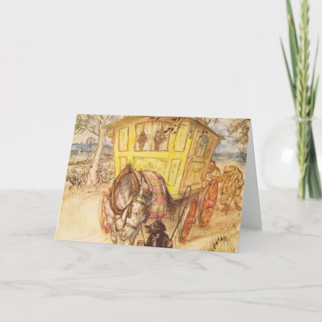 Cartão Arthur Rackham - O Vento Nos Willows (Frente)