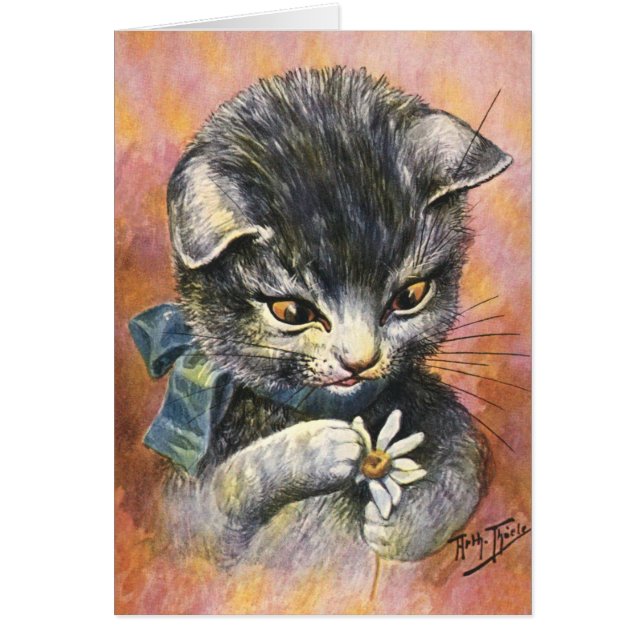 Cartão Arthur Thiele - gato no amor (Frente)