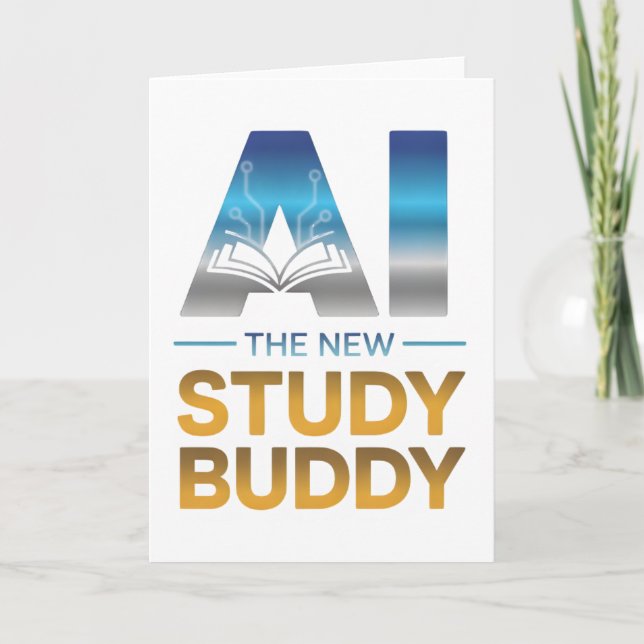 Cartão Artificial Intelligence Study Buddy Design (Frente)