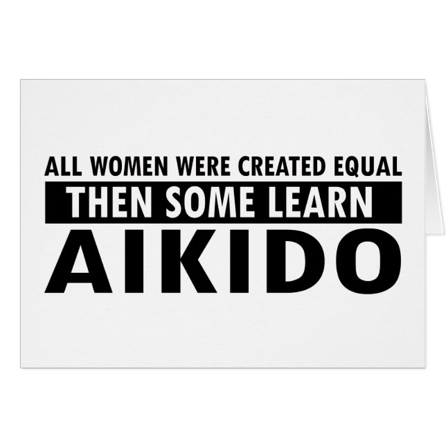 Cartão Artigos do presente do Aikido (Frente Horizontal)