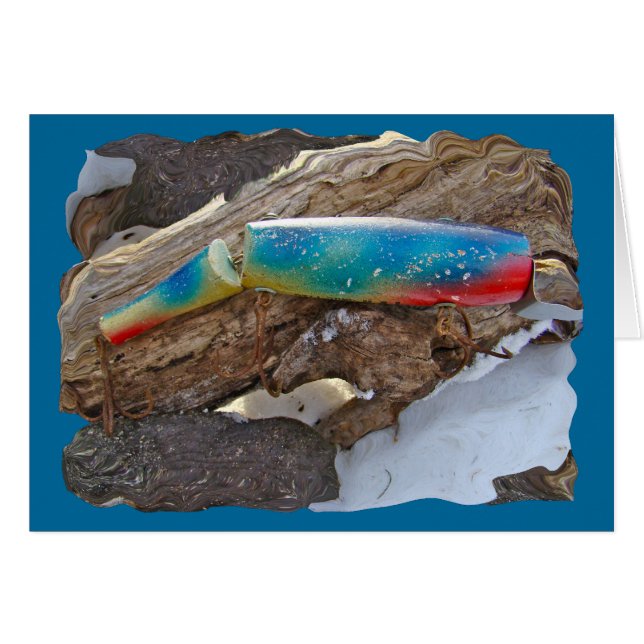 Cartão Artigos ILUMINADOS "PERUCA" da atração da água (Frente Horizontal)