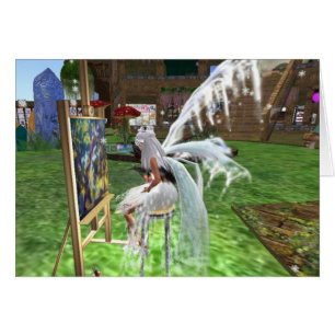 Cartão Artista da fada da neve