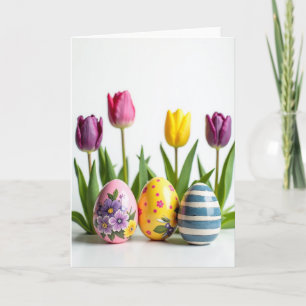 Cartão Artístico de Ovos de Primavera