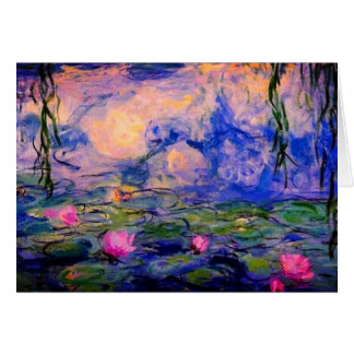 Cartão artístico Monet water lírios 1919