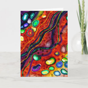 Cartão Artsy Abstrato Colorful Birthday