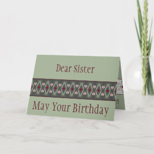 Cartão Artsy Floral Sister Birthday