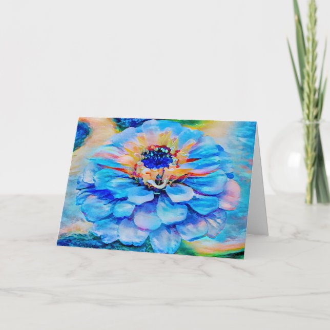 Cartão Artsy Sky Dream Flower Art Note (Frente)