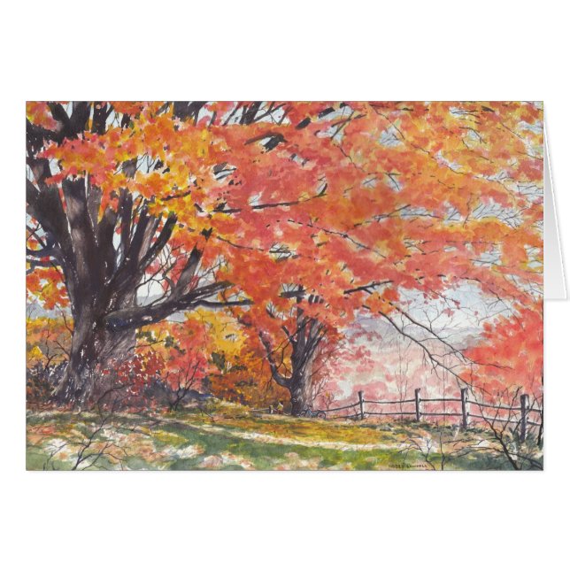 Cartão Árvore da queda (Frente Horizontal)