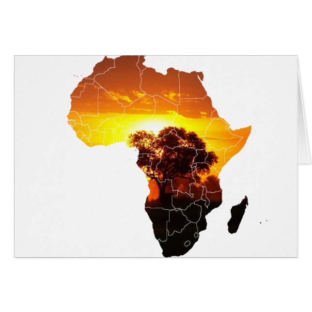 Cartão Árvore de África (Frente Horizontal)