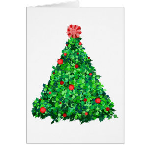 Cartão Árvore de azevinho