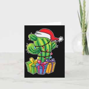 Cartão Árvore De Cactus Com Presentes - Natal Mexicano Em