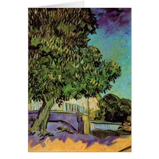 Cartão Árvore de castanha na flor