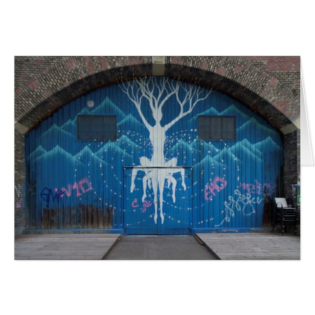 Cartão Árvore De Grafite De Vida (Frente Horizontal)