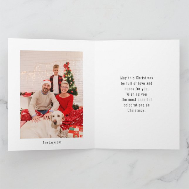 Cartão Árvore de inverno com pássaros vermelhos - Natal m (Interior)