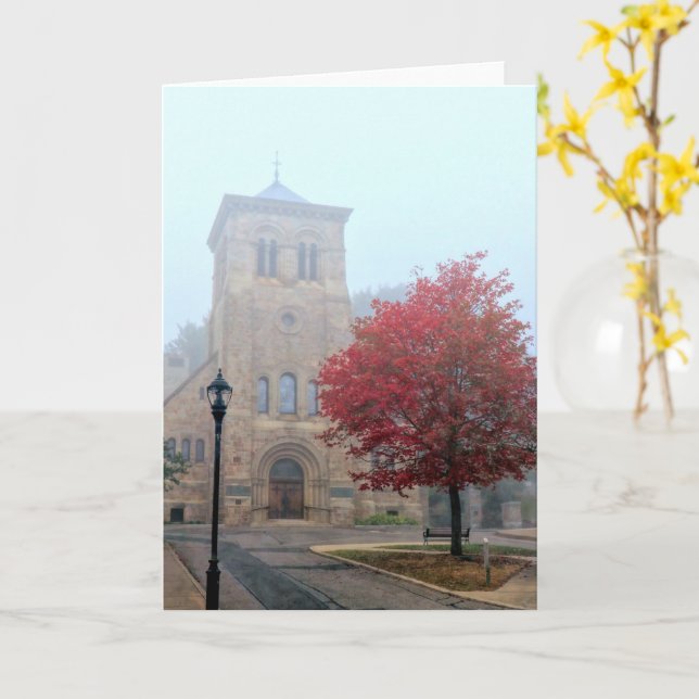 Cartão Árvore de Liberdade na neblina (Flor Amarela)