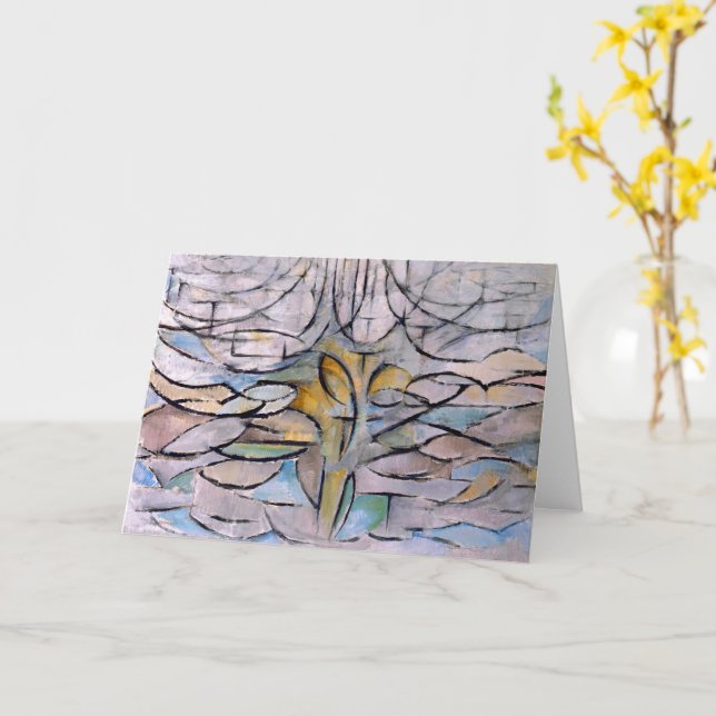 Cartão Árvore de Maçã Flor - Piet Mondrian - (Flor Amarela)